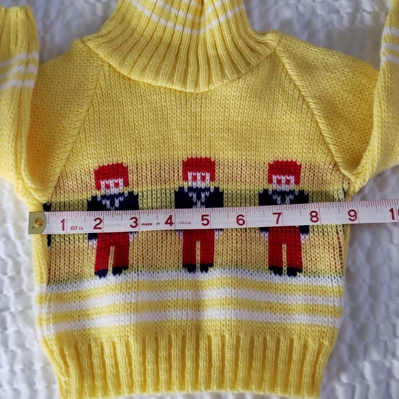 Vintage Christmas Baby Sweater Nutcracker Soldier - Picture 6 of 11